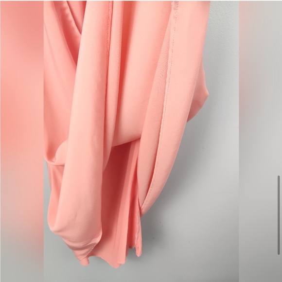 Abercrombie & Fitch Halter Ruched Mini‎ Dress Coral Pink Size Large - Picture 4 of 8